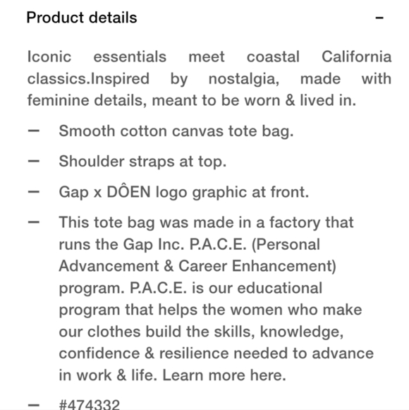 New Gap × DÔEN Mini Tote Bag - Picture 4 of 13